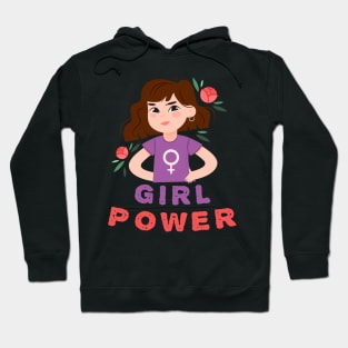 An Amazing Art Of Girl With Red Roses Shows The Girl Power Hoodie